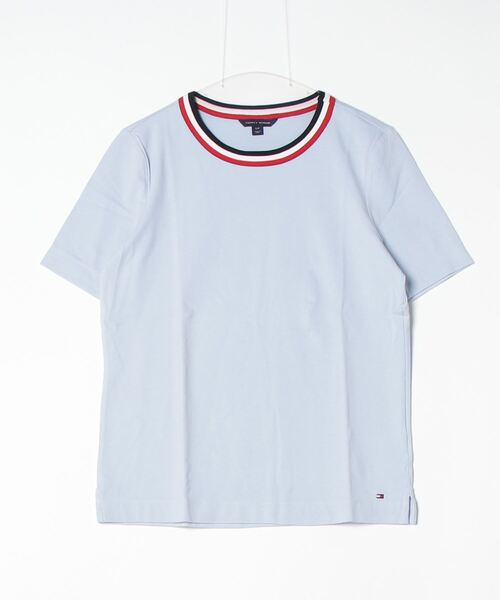 超美品　Love letter TクルーネックTシャツEN TS01PTW TOMMY HILFIGER tシャツ ストライプカラークルーネックTシャツ