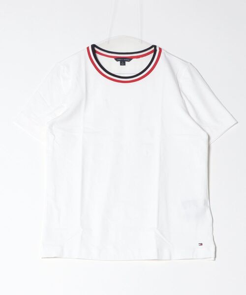 超美品　Love letter TクルーネックTシャツEN TS01PTW トミーヒルフィガー ワンポイントロゴVネックTシャツ 半袖 7色