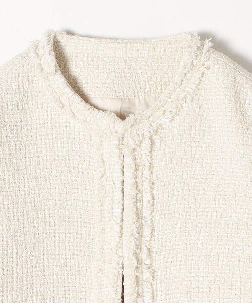 SHIPS any」 ノーカラージャケット ONE SIZE イエロー レディース