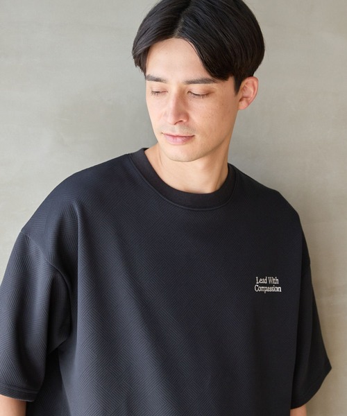 LAKOLE tシャツ フクレジャガード刺繍半袖T / 126595 メンズ