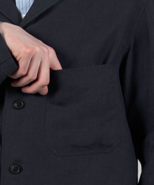 TOMORROWLAND ベルジャンリネン シャツアウター □リネン セミワイドカラーシャツ｜トゥモローランド 公式通販