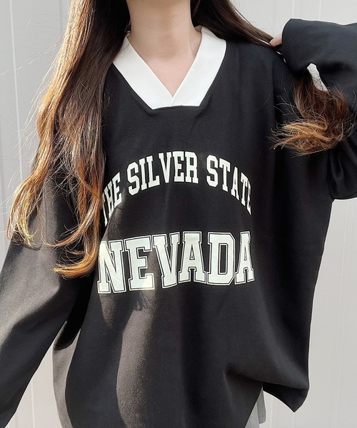 tシャツ ロゴVネックTシャツ レディース tシャツ Vネックロゴトップス レディース : ZOZOTOWN Yahoo!店