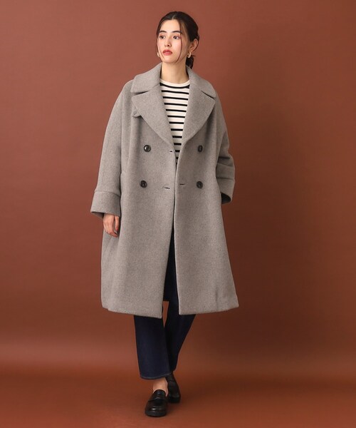 美品　ticca チェスター コート　ロングコート　ブルー TICCA（ティッカ） コート チェスターコート テントコート レディース