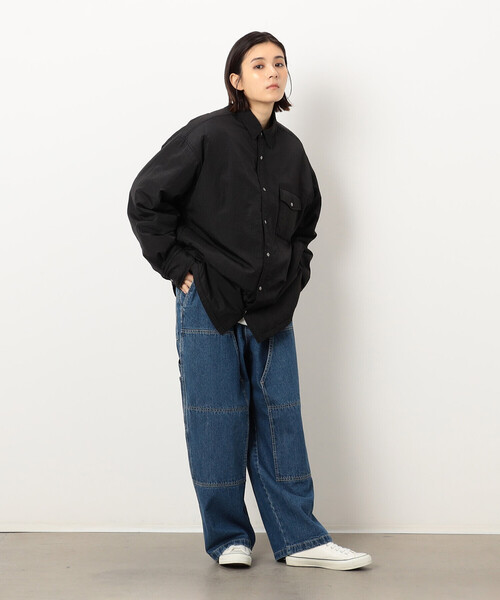 Purple&Yellow ジーンズ デニムダブルニーペインターパンツ メンズ