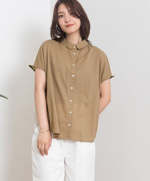DOU DOU　タグ付き新品ブラウス POU DOU DOU｜ふんわり袖前あきブラウス | Rakuten Fashion(楽天