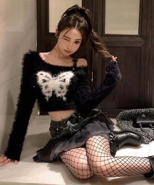 未使用　タグ付き　SYSORUS シソラス　ポワン袖　トップス　ニット SLY | OFF SHOULDER KNIT トップス (ニット ) |SHEL'TTER WEBSTORE