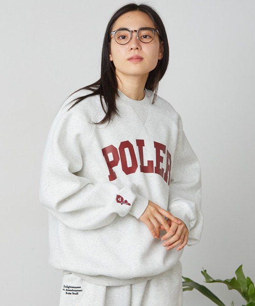 POLeR トレーナー スウェット POLeR/ポーラー COLLEGE RAGLAN POLeR トレーナー スウェット POLeR/ポーラー COLLEGE RAGLAN