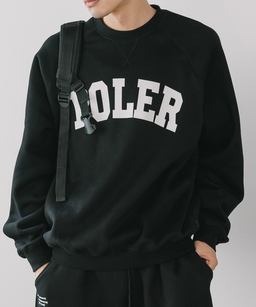 【POLAR】ポーラー スウェット トレーナー ブラック XL POLeR トレーナー スウェット POLeR/ポーラー COLLEGE RAGLAN CREW