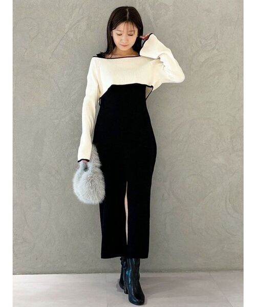 MERCURYDUO（マーキュリーデュオ） ワンピース 3WAY配色ストラップ