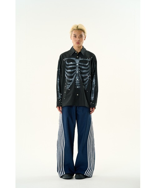 シャツ DISCOVERED BONE AIR BRUSH SHIRTS メンズ レディース