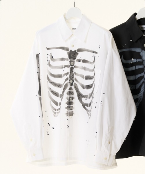 シャツ DISCOVERED BONE AIR BRUSH SHIRTS メンズ レディース