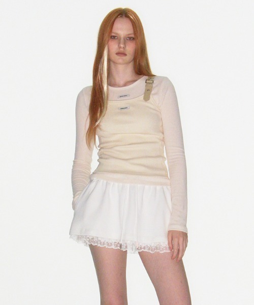 キャミソール BUCKLE RIBBED SLEEVELESS