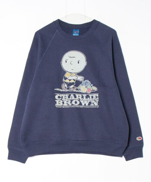 トレーナー スウェット 「FRUIT OF THE LOOM/フルーツオブザルーム」FTL×PEANUTSラグラン甘編み裏毛スエット レディース FRUIT OF THE LOOM トレーナー スウェット 「FRUIT LOOM