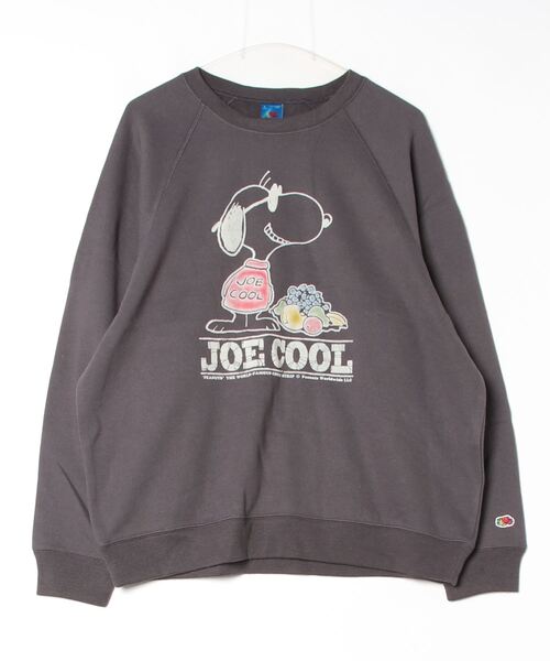 トレーナー スウェット 「FRUIT OF THE LOOM/フルーツオブザルーム」FTL×PEANUTSラグラン甘編み裏毛スエット レディース