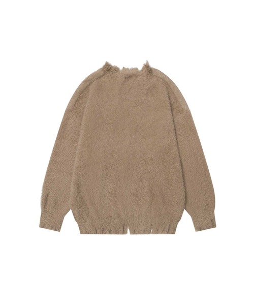 ニット セーター 「HOOK」for girls チェック柄リボン付き