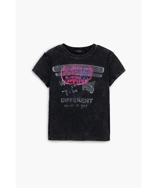 tシャツ ヴィンテージ加工 グラフィックTシャツ ブラック レディース