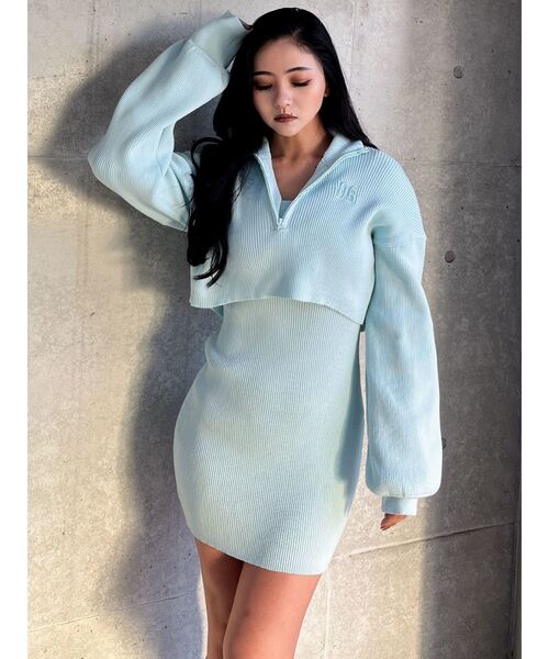 GYDA（ジェイダ） ワンピース GYGY two pieceレイヤードリブニット