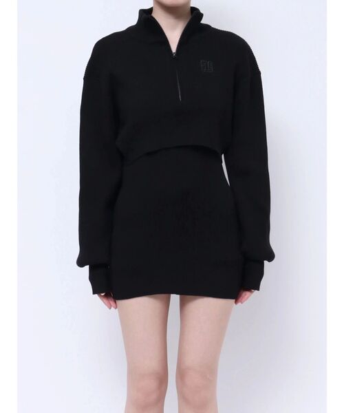 GYDA（ジェイダ） ワンピース GYGY two pieceレイヤードリブニット