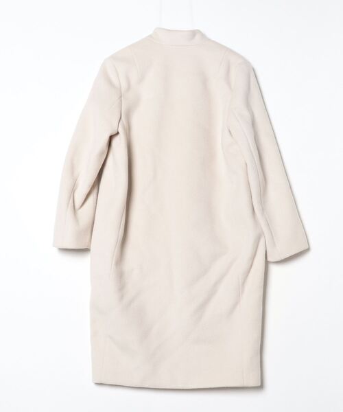 「qualite」 ノーカラーコート 36 ベージュ レディース_画像2