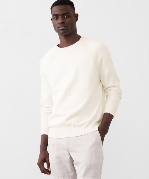 BANANA REPUBLIC アイボリー ニット ユニバーサルランゲージゼニア BANANA REPUBLIC ニット セーター FACTORY STORE フォーエバーV