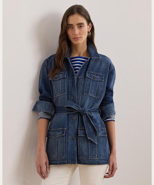 RALPH LAUREN（ラルフローレン）Gジャン　レディース LAUREN RALPH デニムジャケット gジャン ベルテッド デニム