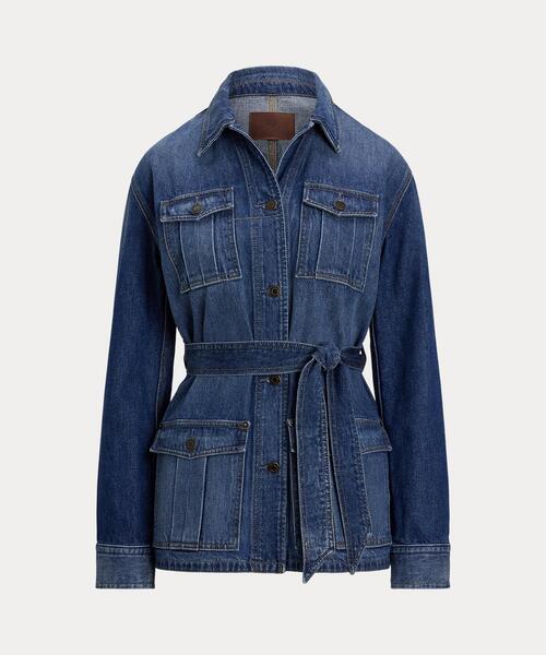 RALPH LAUREN（ラルフローレン）Gジャン　レディース LAUREN RALPH デニムジャケット gジャン ベルテッド デニム