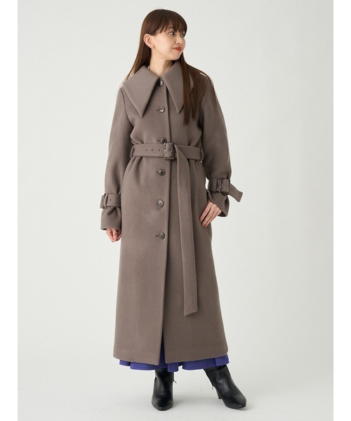 [SNIDEL] пальто с отложным воротником 1 мокка женский 