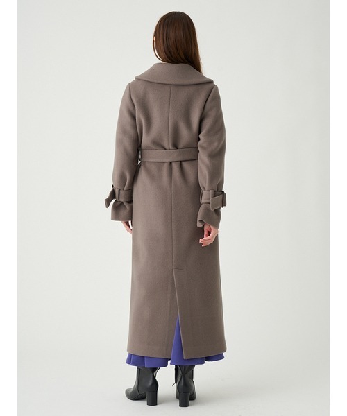 マロン スナイデル SNIDEL ウールカシミヤスタンドカラーコート モカ