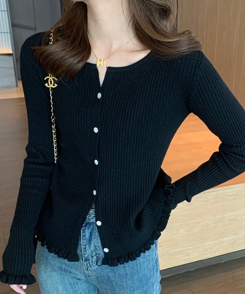 「deux amour」 ニットカーディガン FREE(9) アイボリー レディース_画像4