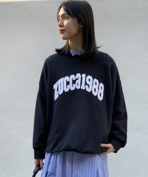 「ZUCCa」 スウェットカットソー M size ブラック レディース ZUCCa 「ZUCCa」 スウェットカットソー M size ブラック