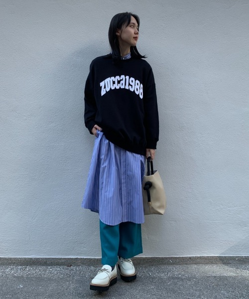 「ZUCCa」 スウェットカットソー M size ブラック レディース ZUCCa 「ZUCCa」 スウェットカットソー M size ブラック