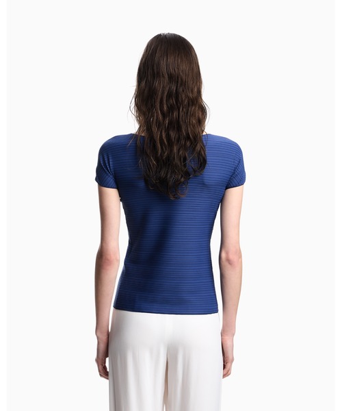 tシャツ 「エンポリオ アルマーニ」Tシャツ ストレッチナイロンジャージー ジャカードモチーフ レディース EMPORIO ARMANI tシャツ 「エンポリオ アルマーニ」Tシャツ
