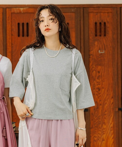 FREAK'S STORE tシャツ 限定展開 クロップド丈 ポケット 半袖 T