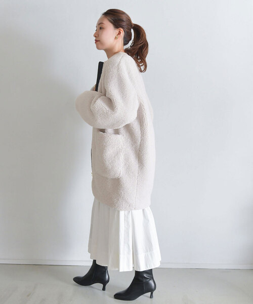 IENA（イエナ） ノーカラーコート 38 ホワイト レディース : ZOZOTOWN