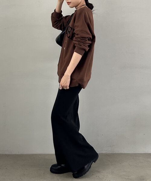 「LOUNGEDRESS」 スウェットカットソー FREE グリーン レディース Loungedress 「LOUNGEDRESS」 スウェットカットソー FREE
