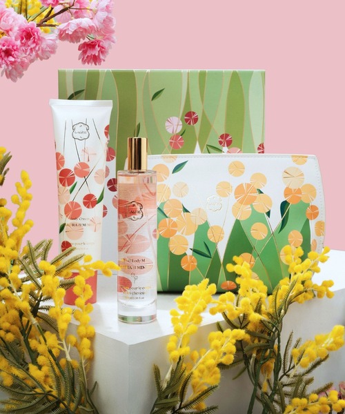 Laline（ラリン） ボディクリーム ヘア＆ボディミスト サクラ＆ミモザ