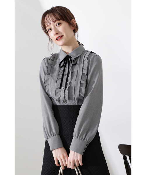 [JILL STUART] рубашка с длинным рукавом SMALL черный женский 