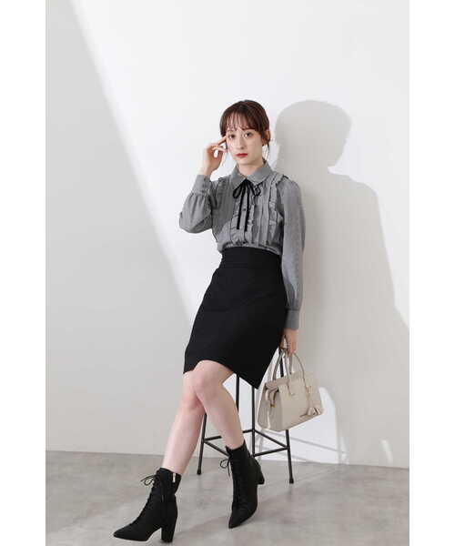 [JILL STUART] рубашка с длинным рукавом SMALL черный женский 