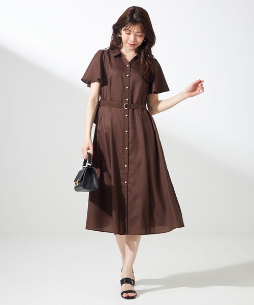 週末限定値下　any sis 接触冷感・速乾　スムージーポリエステルワンピ ANY SIS（エニィスィス） uvカット ワンピース 半袖 スムージー