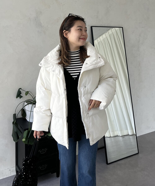「prose verse」 中綿ブルゾン MEDIUM オフホワイト レディース_画像5
