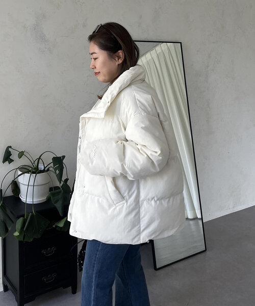 「prose verse」 中綿ブルゾン MEDIUM オフホワイト レディース_画像9