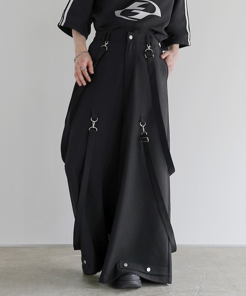 LILL（リル） パンツ スーパーワイドサスペンダーパンツ メンズ