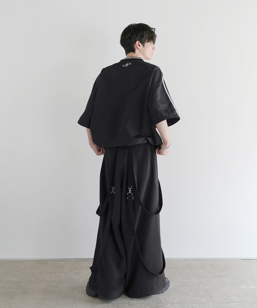 LILL（リル） ワイドパンツ パンツ スーパーワイドサスペンダーパンツ