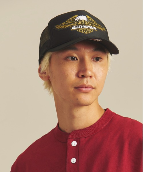 Harley-Davidson コーデュロイキャップ ブラック Harley Davidson キャップ 帽子 HARLEY-DAVIDSON-CAP メンズ