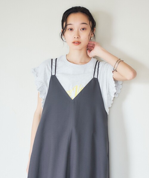 ♡ヴィンテージ♡ キャミソールワンピース　高級　定価¥33,600- フレア　L 予約]ヴィンテージサテンキャミワンピース/ネイビー – Lumier