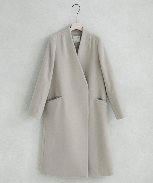 UNITED TOKYO ユナイテッドトウキョウ　ノーカラーコート　カシミヤ　Ｌ UNITED TOKYO（ユナイテッドトウキョウ） ノーカラーコート 1 ブルー