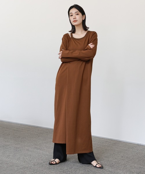 ワンピース et select MOCA Et ワンピース 「Et」Side Slit Wrap One-piece