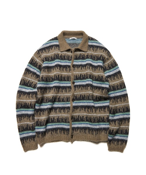 カーディガン MOHAIR BORDER KNIT BLOUSON メンズ レディースの画像