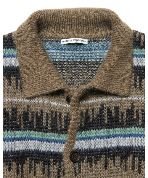 カーディガン MOHAIR BORDER KNIT BLOUSON メンズ レディースの画像