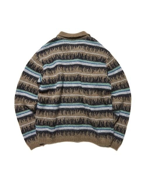 カーディガン MOHAIR BORDER KNIT BLOUSON メンズ レディースの画像